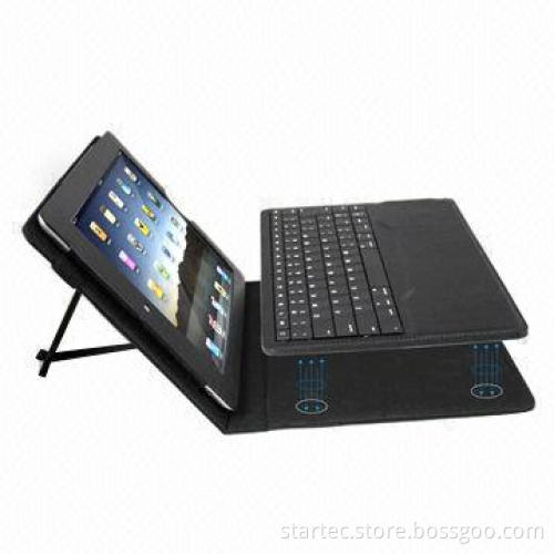 84-key Portfolio Case for iPad with Detachable Plastic Scissor Removable Bluetooth Keyboard